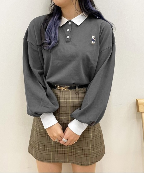 apres jour(アプレジュール)の「くま刺繍ポロシャツ【ZOZOTOWN限定アイテム】(ポロシャツ・レディース・ライトベージュ/アイボリー/ダークブルー/ブラック・X-LARGE/フリー)」の11枚目の写真