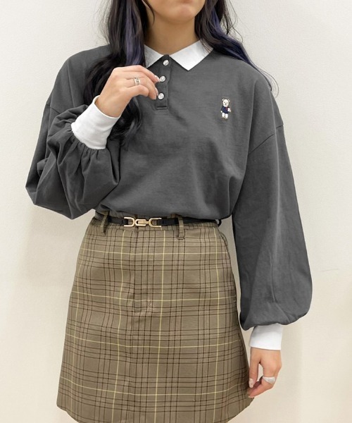 apres jour(アプレジュール)の「くま刺繍ポロシャツ【ZOZOTOWN限定アイテム】(ポロシャツ・レディース・ライトベージュ/アイボリー/ダークブルー/ブラック・X-LARGE/フリー)」の12枚目の写真