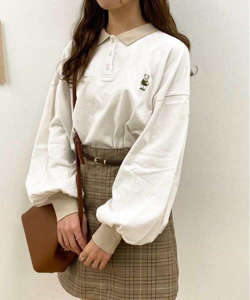 apres jour(アプレジュール)の「くま刺繍ポロシャツ【ZOZOTOWN限定アイテム】(ポロシャツ・レディース・ライトベージュ/アイボリー/ダークブルー/ブラック・X-LARGE/フリー)」の19枚目の写真