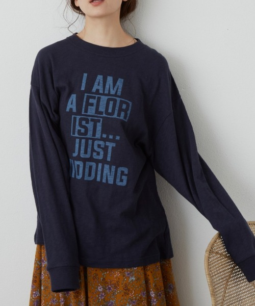 Libra Cue（リブラ キュー）の「フローリストロンT（Tシャツ/カットソー・レディース・ホワイト/ブラック/ネイビー・FREE）」の3枚目の写真