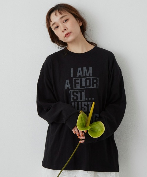 Libra Cue（リブラ キュー）の「フローリストロンT（Tシャツ/カットソー・レディース・ホワイト/ブラック/ネイビー・FREE）」の14枚目の写真