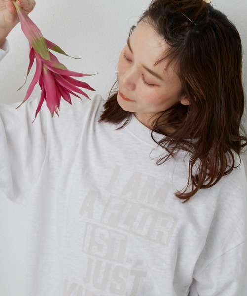 Libra Cue（リブラ キュー）の「フローリストロンT（Tシャツ/カットソー・レディース・ホワイト/ブラック/ネイビー・FREE）」の20枚目の写真