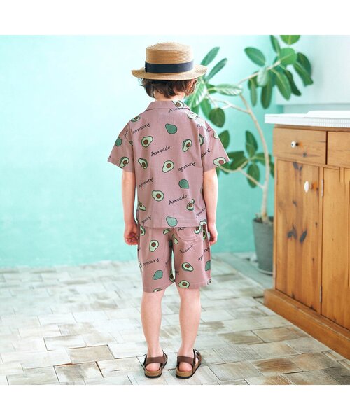 apres les cours（アプレレクール）の「/3柄アロハシャツ（シャツ/ブラウス・キッズ・キナリ/サックスブルー/サーモンピンク・130cm/100cm/120cm/110cm/90cm/140cm/80ｃｍ）」の12枚目の写真