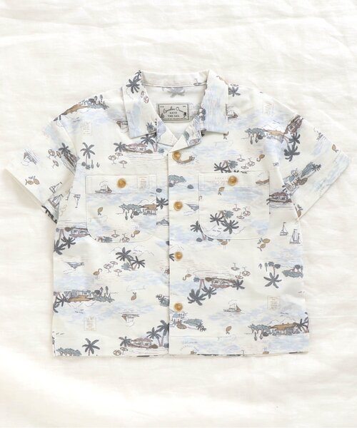 apres les cours（アプレレクール）の「/3柄アロハシャツ（シャツ/ブラウス・キッズ・キナリ/サックスブルー/サーモンピンク・130cm/100cm/120cm/110cm/90cm/140cm/80ｃｍ）」の19枚目の写真