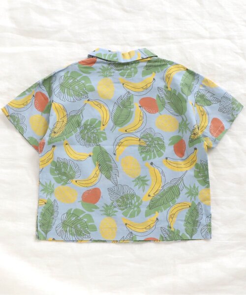 apres les cours（アプレレクール）の「/3柄アロハシャツ（シャツ/ブラウス・キッズ・キナリ/サックスブルー/サーモンピンク・130cm/100cm/120cm/110cm/90cm/140cm/80ｃｍ）」の7枚目の写真