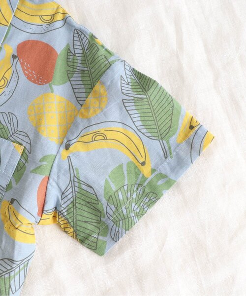 apres les cours（アプレレクール）の「/3柄アロハシャツ（シャツ/ブラウス・キッズ・キナリ/サックスブルー/サーモンピンク・130cm/100cm/120cm/110cm/90cm/140cm/80ｃｍ）」の20枚目の写真