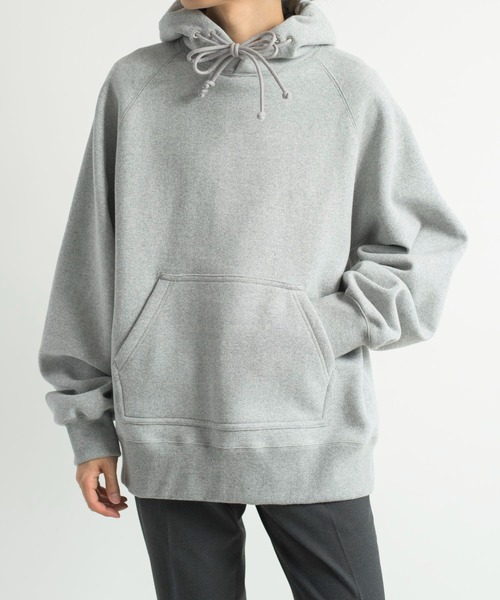 KIIT(キート)の「KIIT キート / FLEECE LINING HOODED SWEAT SHIRT コットンアクリルパイル裏起毛パーカー(セットアップ) フーディー / KIL-T98-007(パーカー・メンズ・霜降りグレー/オフホワイト/ブラック・3/2/1)」の3枚目の写真