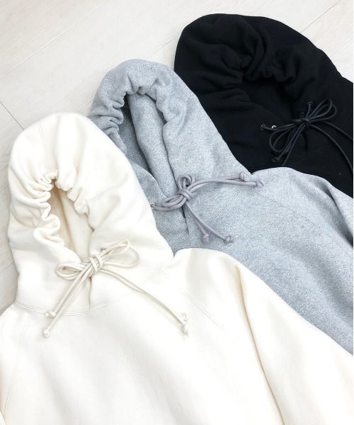 KIIT(キート)の「KIIT キート / FLEECE LINING HOODED SWEAT SHIRT コットンアクリルパイル裏起毛パーカー(セットアップ) フーディー / KIL-T98-007(パーカー・メンズ・霜降りグレー/オフホワイト/ブラック・3/2/1)」の8枚目の写真