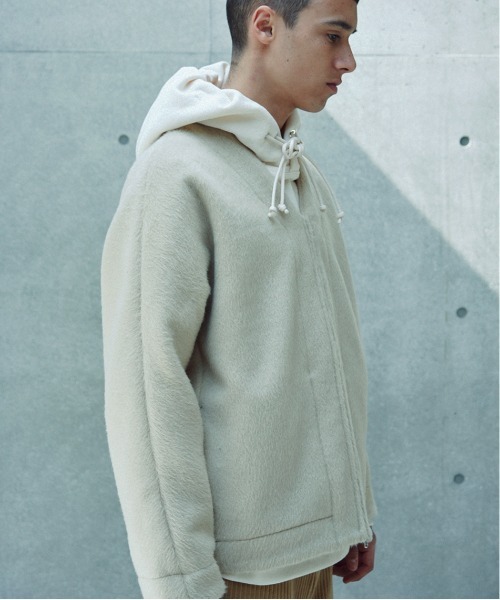 KIIT(キート)の「KIIT キート / FLEECE LINING HOODED SWEAT SHIRT コットンアクリルパイル裏起毛パーカー(セットアップ) フーディー / KIL-T98-007(パーカー・メンズ・霜降りグレー/オフホワイト/ブラック・3/2/1)」の10枚目の写真