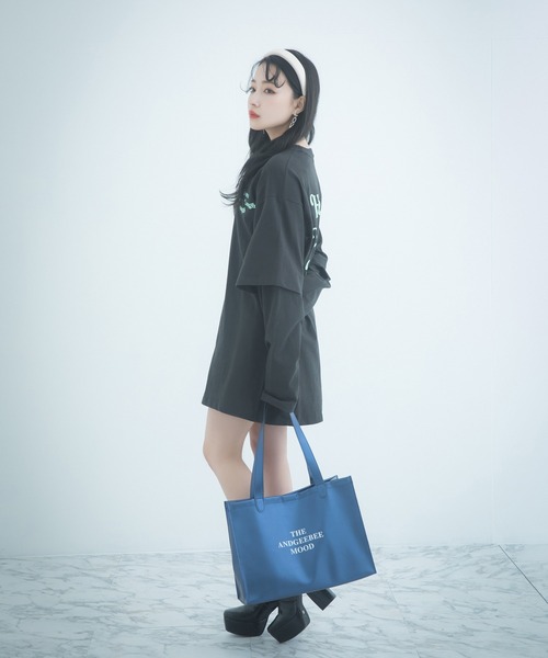 ANDGEEBEE(アンジービー)の「【UNISEX】フェイクレザーショッパーバッグ(ショルダーバッグ・レディース・ブラック/ブルー・FREE)」の15枚目の写真