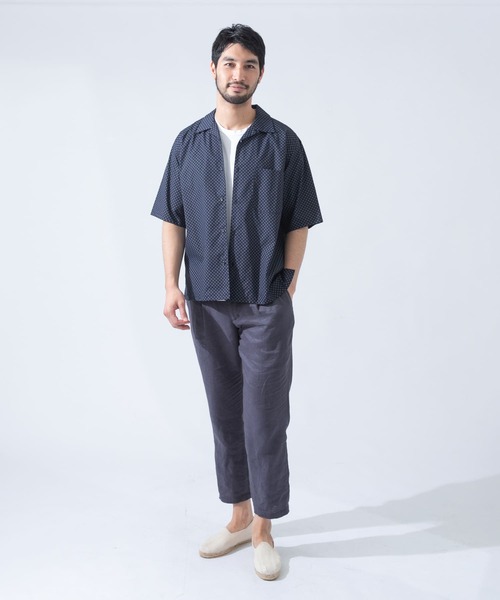 URBAN RESEARCH ROSSO MEN(アーバンリサーチロッソメン)の「『XLサイズあり』小紋柄オープンカラー半袖シャツ(シャツ/ブラウス・メンズ・ネイビー/ブルー/ブルー系その他・SMALL/MEDIUM/LARGE/X-LARGE)」の7枚目の写真