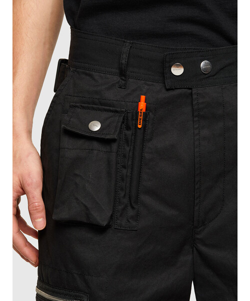 DIESEL（ディーゼル）の「メンズ パンツ ミックスマテリアル カーゴパンツ パッチ マルチポケット（その他パンツ・メンズ・ブラック/カーキ・32inch/30inch/28inch/34inch/36inch）」の11枚目の写真