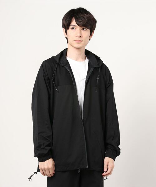 Johnbull（ジョンブル）の「Johnbull ジョンブル リップストップ コンビネーション フーディー ー ビッグシルエット（ナイロンジャケット・メンズ・ブラック/オリーブ・LARGE）」の2枚目の写真