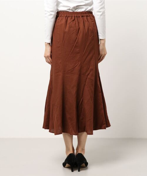 ehka sopo（エヘカソポ）の「パネル切替スカート（スカート・レディース・ブラウン/グリーン/キナリ・ﾌﾘ-）」の4枚目の写真