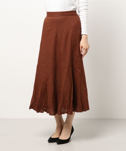 ehka sopo（エヘカソポ）の「パネル切替スカート（スカート・レディース・ブラウン/グリーン/キナリ・ﾌﾘ-）」の7枚目の写真