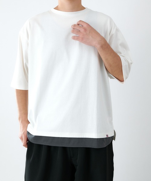COLONY 2139（コロニートゥーワンスリーナイン）の「【ULTRA HYBRID】USAコットンレイヤードT（Tシャツ/カットソー・メンズ・オフホワイト/チャコールグレー/ブラック/ホワイト系その他・MEDIUM/X-LARGE/LARGE）」の2枚目の写真