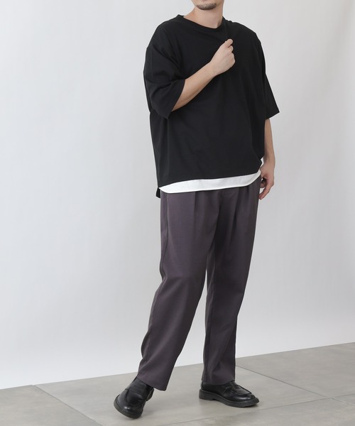 COLONY 2139（コロニートゥーワンスリーナイン）の「【ULTRA HYBRID】USAコットンレイヤードT（Tシャツ/カットソー・メンズ・オフホワイト/チャコールグレー/ブラック/ホワイト系その他・MEDIUM/X-LARGE/LARGE）」の3枚目の写真