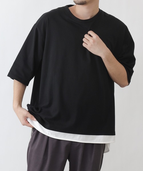 COLONY 2139（コロニートゥーワンスリーナイン）の「【ULTRA HYBRID】USAコットンレイヤードT（Tシャツ/カットソー・メンズ・オフホワイト/チャコールグレー/ブラック/ホワイト系その他・MEDIUM/X-LARGE/LARGE）」の5枚目の写真