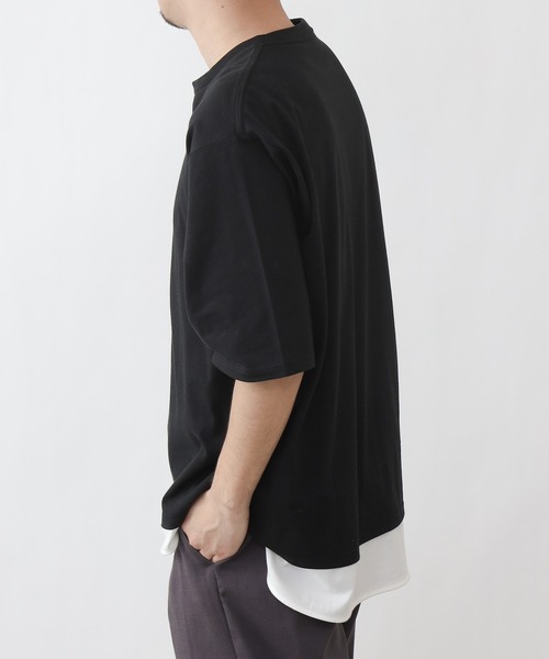 COLONY 2139（コロニートゥーワンスリーナイン）の「【ULTRA HYBRID】USAコットンレイヤードT（Tシャツ/カットソー・メンズ・オフホワイト/チャコールグレー/ブラック/ホワイト系その他・MEDIUM/X-LARGE/LARGE）」の7枚目の写真