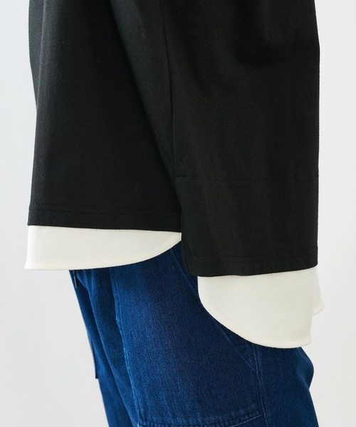 COLONY 2139（コロニートゥーワンスリーナイン）の「【ULTRA HYBRID】USAコットンレイヤードT（Tシャツ/カットソー・メンズ・オフホワイト/チャコールグレー/ブラック/ホワイト系その他・MEDIUM/X-LARGE/LARGE）」の13枚目の写真