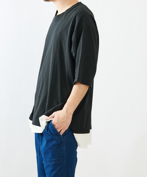 COLONY 2139（コロニートゥーワンスリーナイン）の「【ULTRA HYBRID】USAコットンレイヤードT（Tシャツ/カットソー・メンズ・オフホワイト/チャコールグレー/ブラック/ホワイト系その他・MEDIUM/X-LARGE/LARGE）」の15枚目の写真