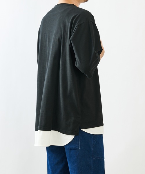 COLONY 2139（コロニートゥーワンスリーナイン）の「【ULTRA HYBRID】USAコットンレイヤードT（Tシャツ/カットソー・メンズ・オフホワイト/チャコールグレー/ブラック/ホワイト系その他・MEDIUM/X-LARGE/LARGE）」の17枚目の写真