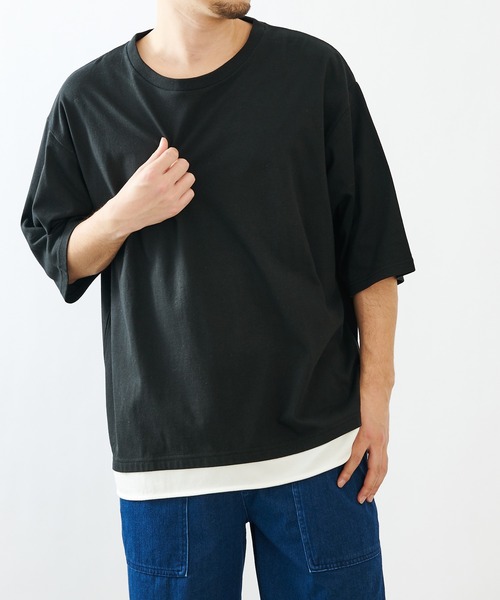 COLONY 2139（コロニートゥーワンスリーナイン）の「【ULTRA HYBRID】USAコットンレイヤードT（Tシャツ/カットソー・メンズ・オフホワイト/チャコールグレー/ブラック/ホワイト系その他・MEDIUM/X-LARGE/LARGE）」の18枚目の写真