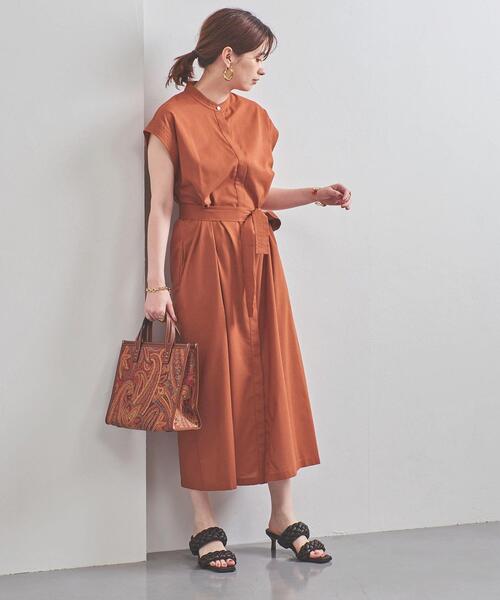 UNITED ARROWS(ユナイテッドアローズ)の「<WEB限定>UWSC ロング シャツワンピース◆(ワンピース・レディース・ブラック/ベージュ/オレンジ・38/36)」の11枚目の写真