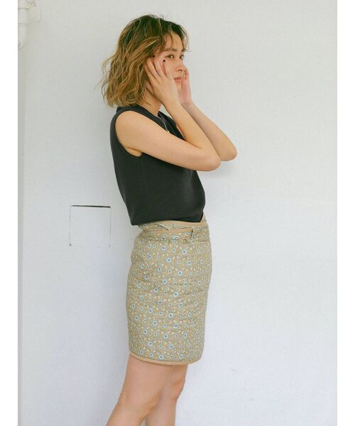 Ungrid（アングリッド）の「キルティングデザインミニスカート（スカート・レディース・ベージュ/ネイビー・FREE）」の9枚目の写真