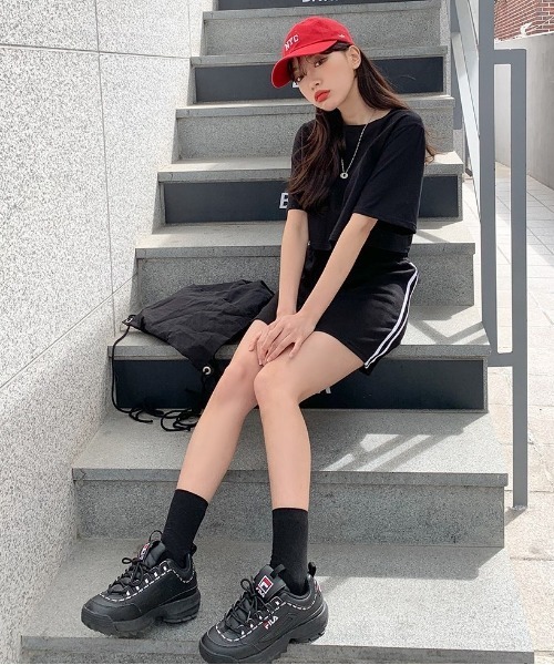 SONA（ソナ）の「SONYUNARA ツーラインミニスカート（スカート・レディース・ブラック/ネイビー・FREE）」の13枚目の写真