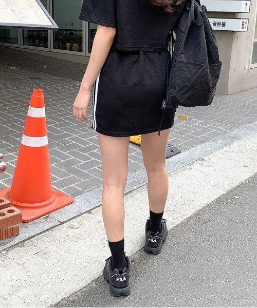 SONA（ソナ）の「SONYUNARA ツーラインミニスカート（スカート・レディース・ブラック/ネイビー・FREE）」の20枚目の写真