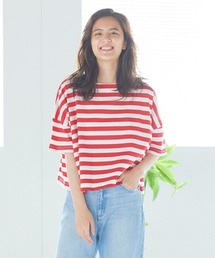 LIPSTAR | USAコットンボーダーショートTシャツ(Tシャツ/カットソー)