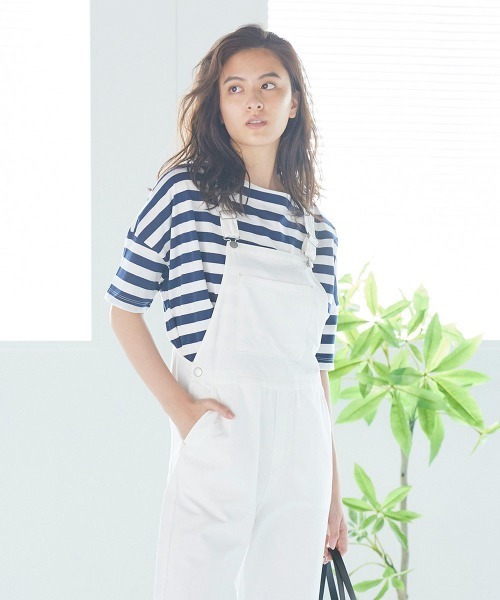 LIPSTAR（リップスター）の「ＵＳＡコットンボーダーショートＴシャツ（Tシャツ/カットソー・レディース・レッド系その他/ダークネイビー/ベージュ系その他/ブラック系その他・M）」の4枚目の写真