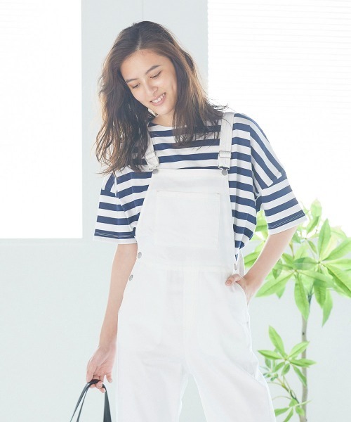 LIPSTAR（リップスター）の「ＵＳＡコットンボーダーショートＴシャツ（Tシャツ/カットソー・レディース・レッド系その他/ダークネイビー/ベージュ系その他/ブラック系その他・M）」の22枚目の写真