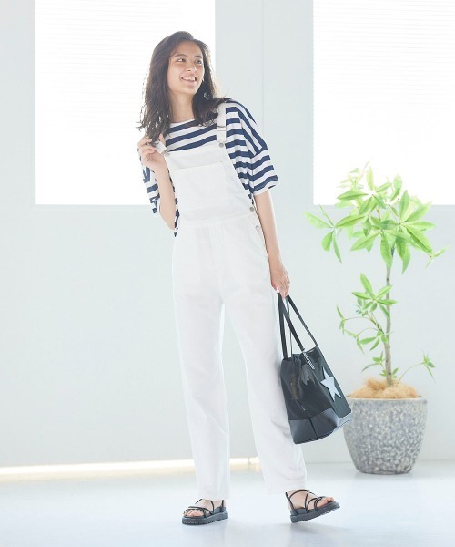 LIPSTAR（リップスター）の「ＵＳＡコットンボーダーショートＴシャツ（Tシャツ/カットソー・レディース・レッド系その他/ダークネイビー/ベージュ系その他/ブラック系その他・M）」の11枚目の写真