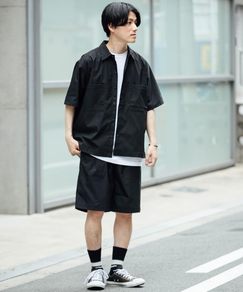 ITEMS URBANRESEARCH（アイテムズ アーバンリサーチ）の「『セットアップ着用可能』ナイロンストレッチタイプライターEASYショーツ（その他パンツ・メンズ・ブラック/グレー/ベージュ・MEDIUM/LARGE）」の13枚目の写真