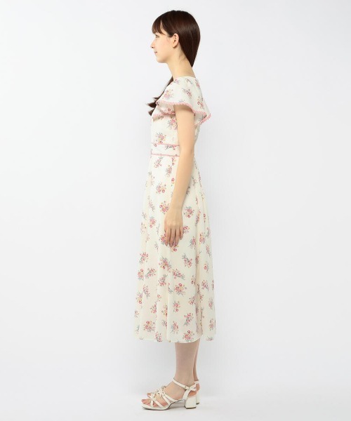 LODISPOTTO（ロディスポット）の「フレアスリーブフルールワンピース（ワンピース・レディース・ホワイト/ピンク・MEDIUM）」の10枚目の写真