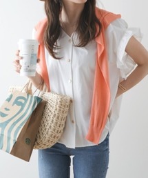 Futier land | フリル袖Ｖネックブラウス(シャツ/ブラウス)