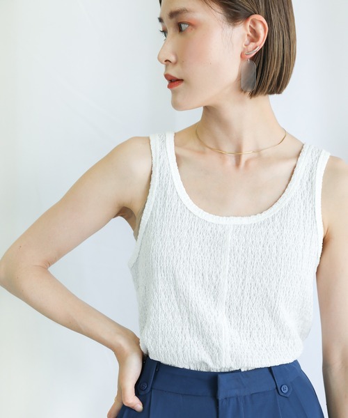select MOCA(セレクトモカ)の「2021 SS クラッシュジャガードタンクトップ(タンクトップ・レディース・ブラック/オフホワイト/ライトグリーン・FREE)」の21枚目の写真