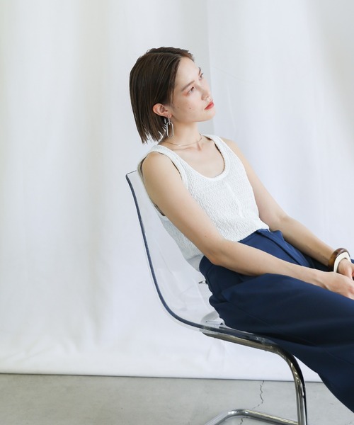 select MOCA(セレクトモカ)の「2021 SS クラッシュジャガードタンクトップ(タンクトップ・レディース・ブラック/オフホワイト/ライトグリーン・FREE)」の22枚目の写真