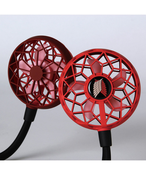 SPICE OF LIFE（スパイス オブ ライフ）の「【正規品/在庫限り】両手が使える ハンズフリー扇風機「WFan(ダブルファン) ヨガエアー」[進撃の巨人モデル] 調査兵団/超大型巨人（アウトドアグッズ・メンズ・レッド/グリーン・ONE SIZE）」の7枚目の写真