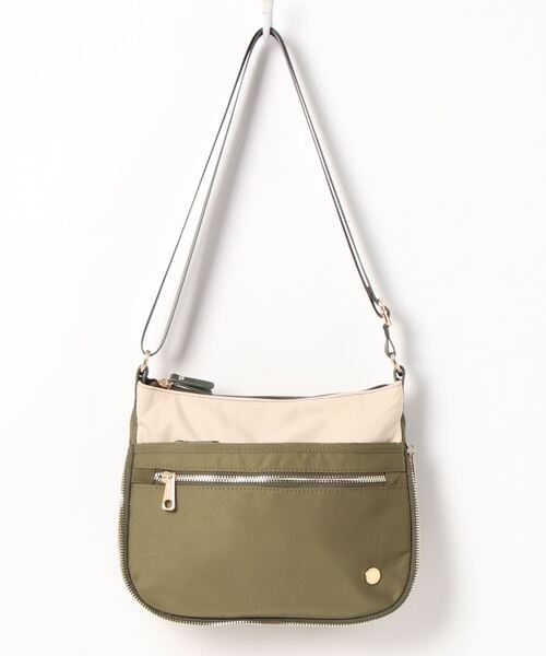 SAC（サック）の「撥水ポリエステルバイカラー　ショルダーバッグ  Happy&Sac（ショルダーバッグ・レディース・ブラック/ネイビー/グレー/カーキ・FREE）」の4枚目の写真