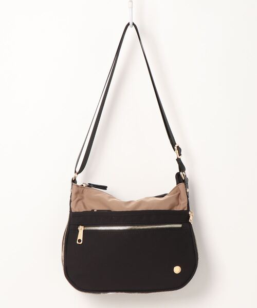 SAC（サック）の「撥水ポリエステルバイカラー　ショルダーバッグ  Happy&Sac（ショルダーバッグ・レディース・ブラック/ネイビー/グレー/カーキ・FREE）」の2枚目の写真