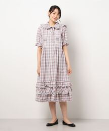 PINKHOUSE チェック柄前開きワンピース PINK HOUSE（ピンクハウス）の「オリジナルチェックワンピース