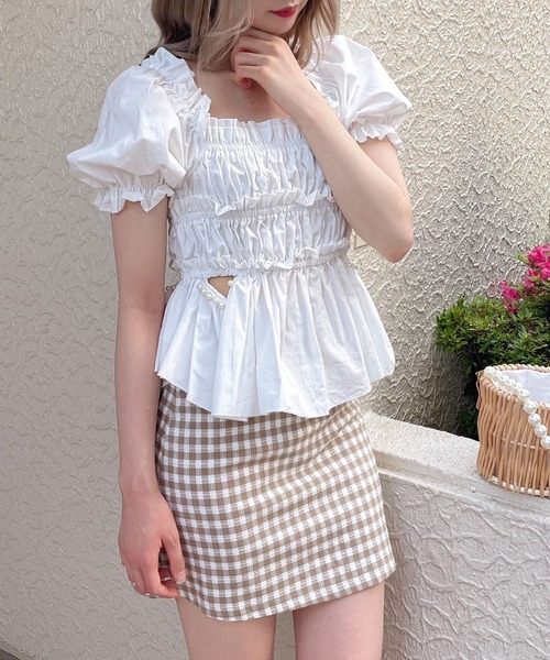 Crea Titty Co Petit ウエストチャームシャーリングトップス