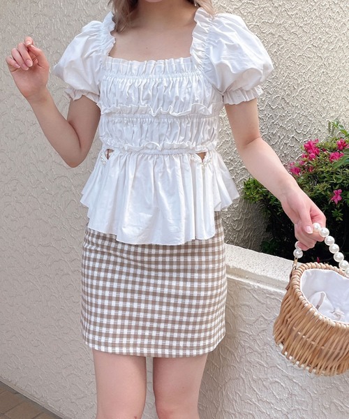 Crea Titty Co Petit ウエストチャームシャーリングトップス