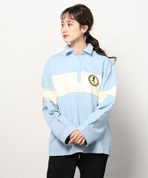 atmos pink | atmos pink ワッペン付き配色 ラガーシャツ / アトモスピンク ワッペンツキハイショク ラガーシャツ(シャツ/ブラウス)