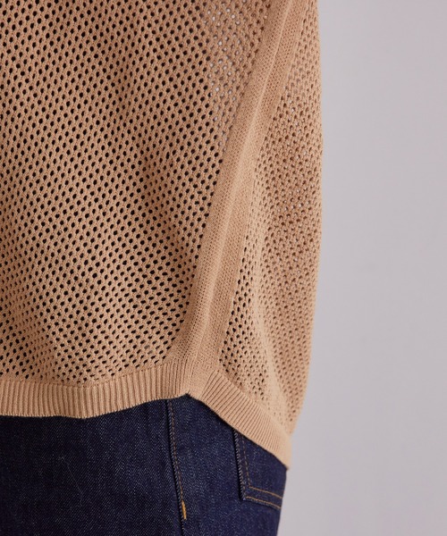 SALON adam et rope'（サロン アダム エ ロペ）の「メッシュ2WAYカーディガン（カーディガン/ボレロ・レディース・ブラック/オフホワイト/キャメル・FREE）」の14枚目の写真