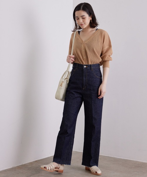 SALON adam et rope'（サロン アダム エ ロペ）の「メッシュ2WAYカーディガン（カーディガン/ボレロ・レディース・ブラック/オフホワイト/キャメル・FREE）」の11枚目の写真