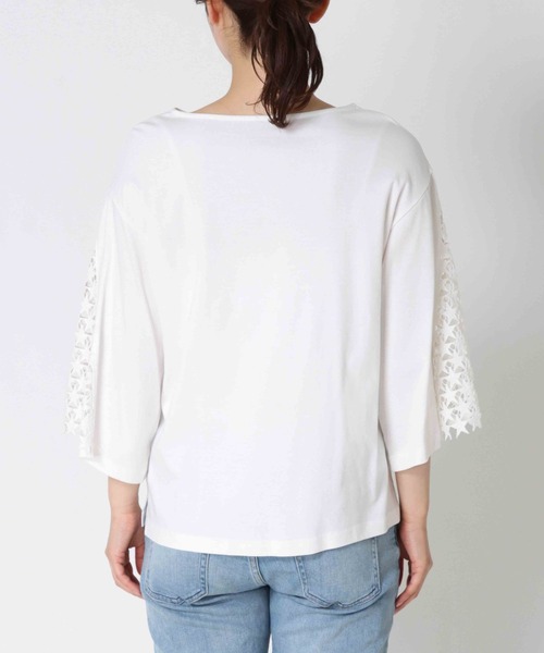 美品 Y's ワイズ アシンメトリー レースドッキングTシャツ 天竺カットソー Y's - 美品 Y's ワイズ アシンメトリー レースドッキングTシャツ